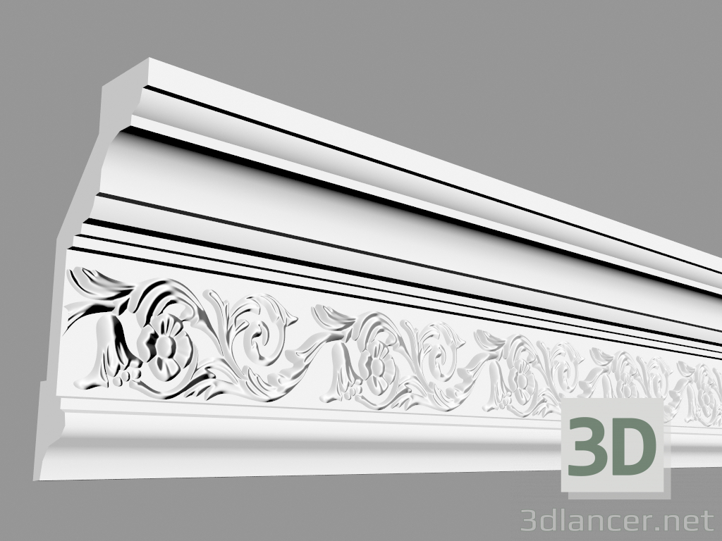 3d model Cornisa C303 (14.4 x 6.5 cm) - vista previa