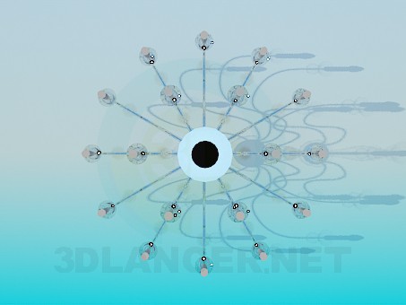 3D Modell Luxus Kronleuchter - Vorschau