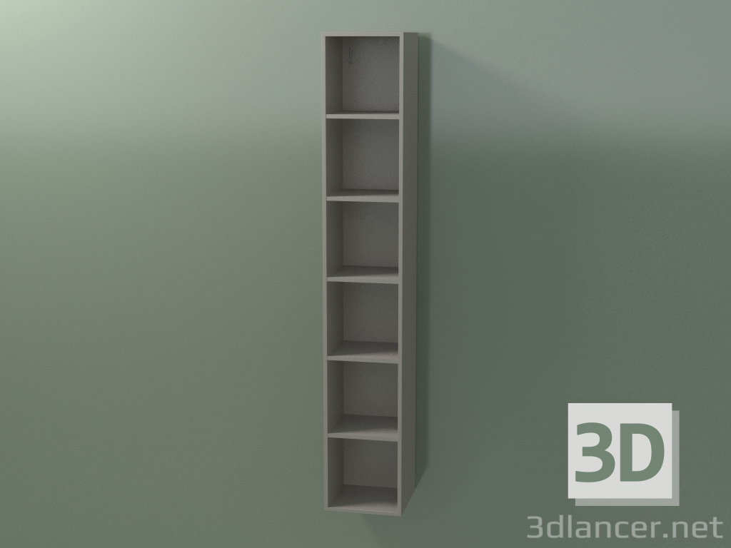 modello 3D Mobile alto Wall (8DUAEC01, Clay C37, L 24, P 24, H 144 cm) - anteprima