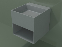 Lavabo sospeso Giorno (06UN23301, Silver Grey C35, L 48, P 50, H 48 cm)