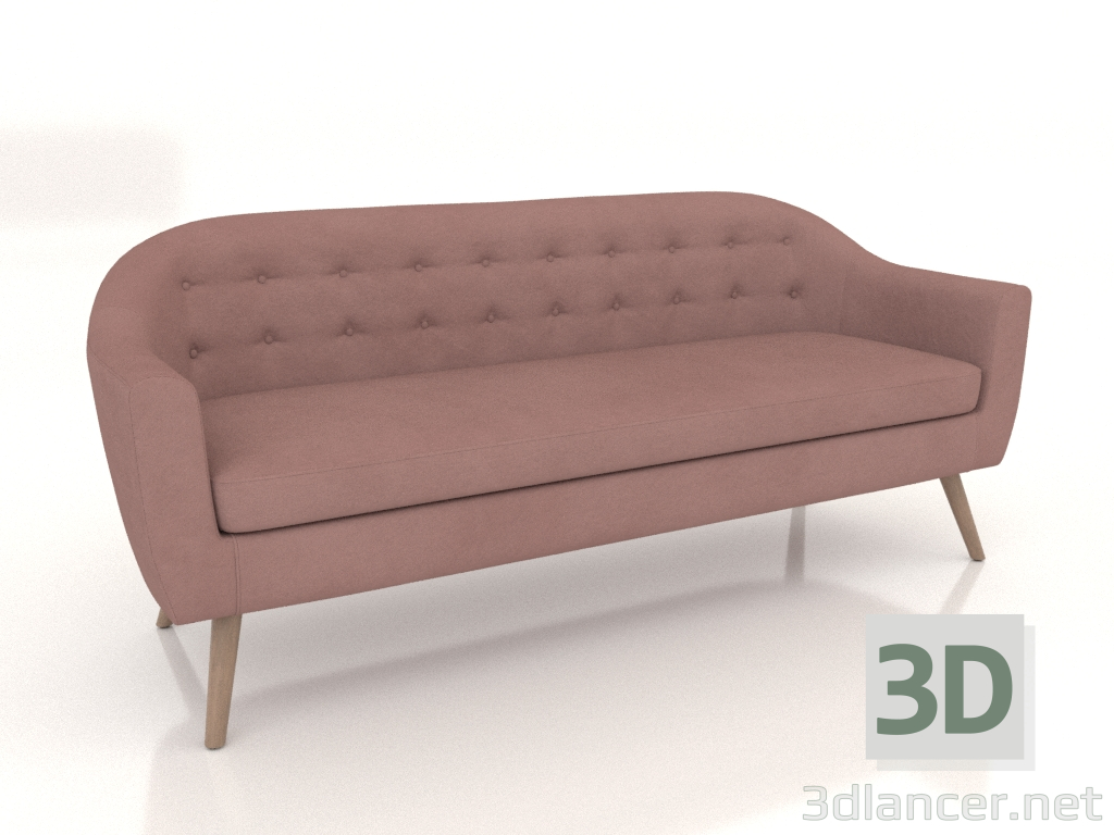 Modelo 3d Sofá Florence 3 lugares (coral) - preview