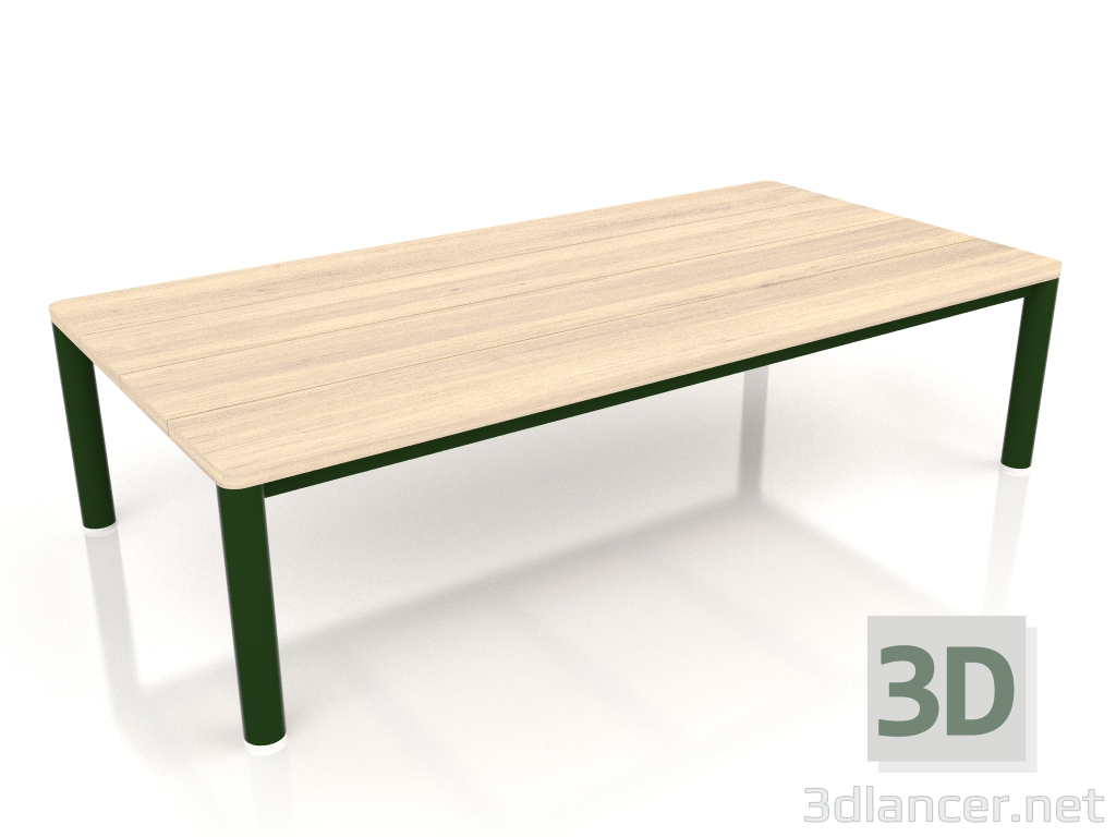 3d model Mesa de centro 70×140 (Verde botella, madera de Iroko) - vista previa