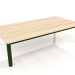 3d model Mesa de centro 70×140 (Verde botella, madera de Iroko) - vista previa