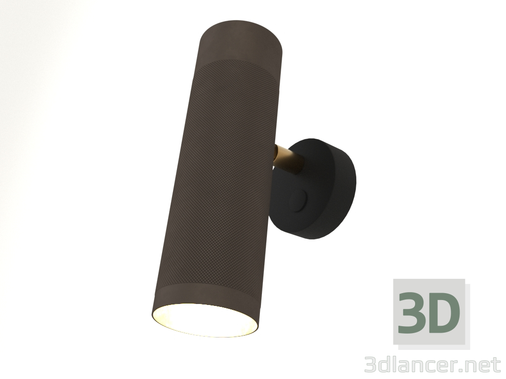 Modelo 3d Candeeiro de parede Patrone (castanho e latão) - preview