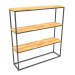 Modelo 3d Rack retangular (PISO DE MADEIRA, 120x30x128) - preview