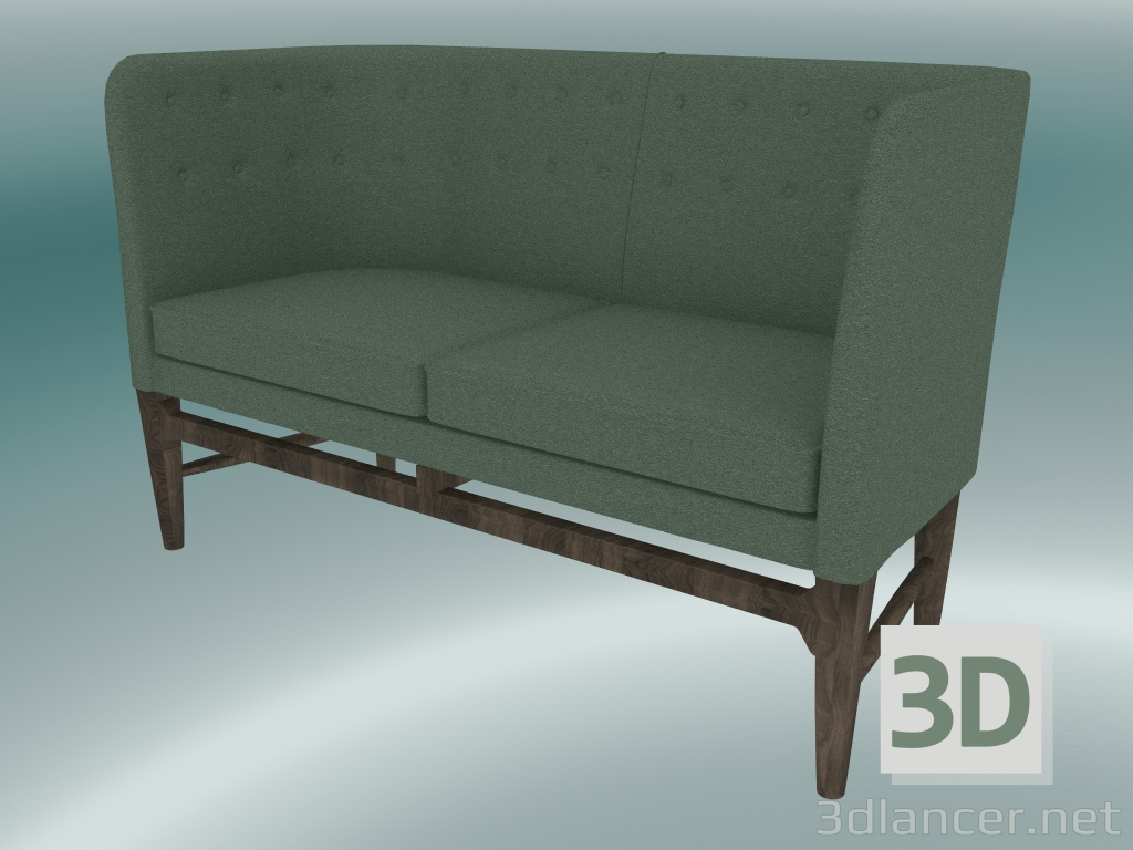 3D Modell Doppelsofa Mayor (AJ6, H 82 cm, 62 x 138 cm, geräucherte geölte Eiche, Divina - 944) - Vorschau