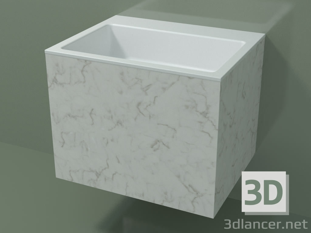 3d model Lavabo de pared (02R133302, Carrara M01, L 60, P 48, H 48 cm) - vista previa