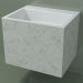 modello 3D Lavabo sospeso (02R133302, Carrara M01, L 60, P 48, H 48 cm) - anteprima