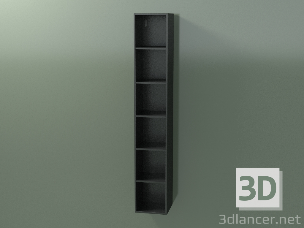 3d model Wall tall cabinet (8DUAEC01, Deep Nocturne C38, L 24, P 24, H 144 cm) - preview