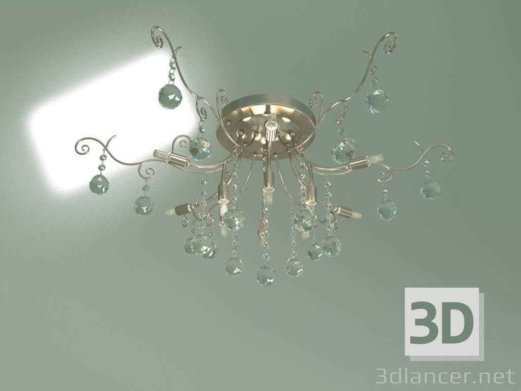 Modelo 3d Candelabro de teto 10042-12 (antigo cristal de bronze claro) - preview