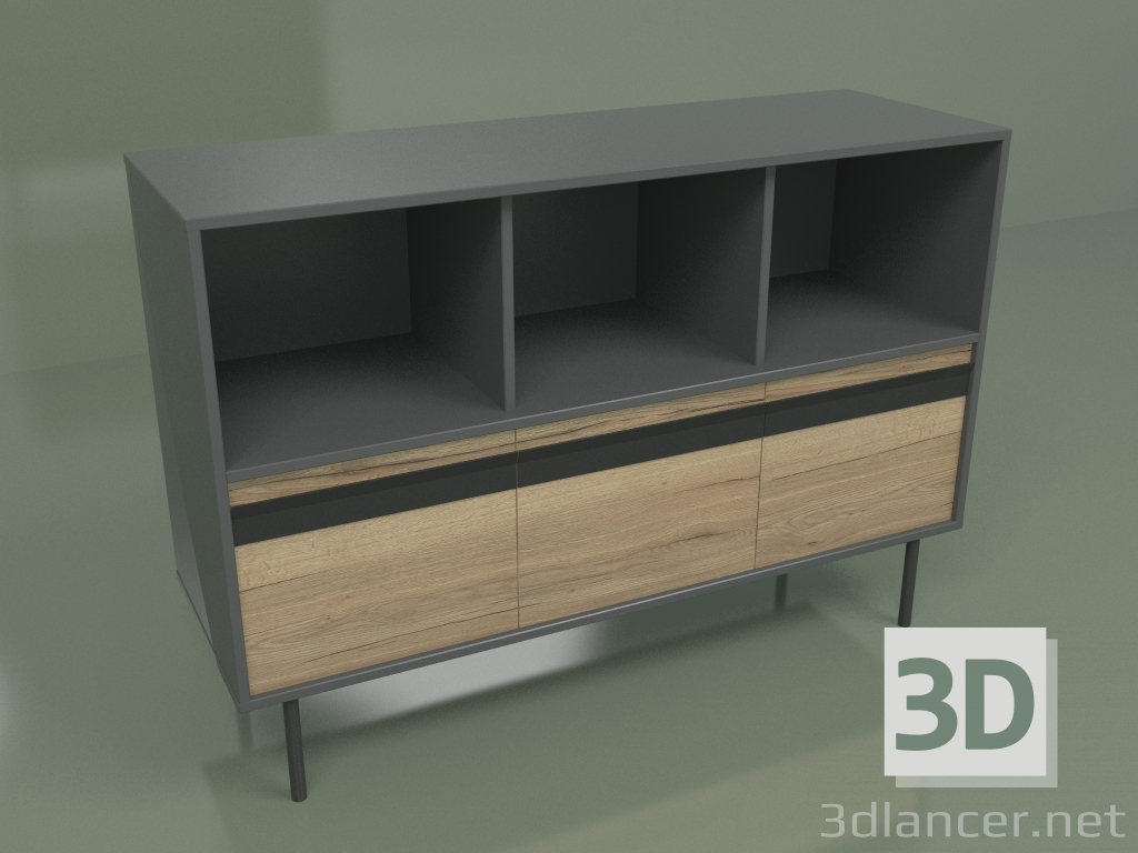 3D Modell Schrank mit Modul 03 - Vorschau