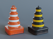 road sign cones