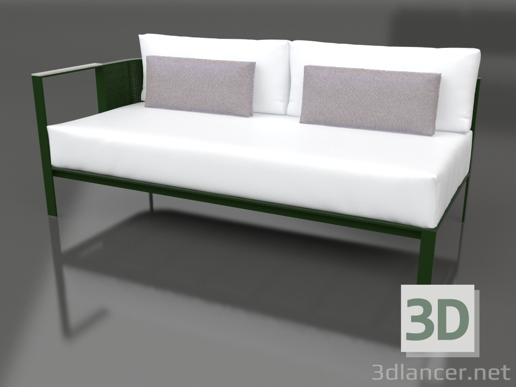 modello 3D Modulo divano, sezione 1 sinistra (Verde bottiglia) - anteprima