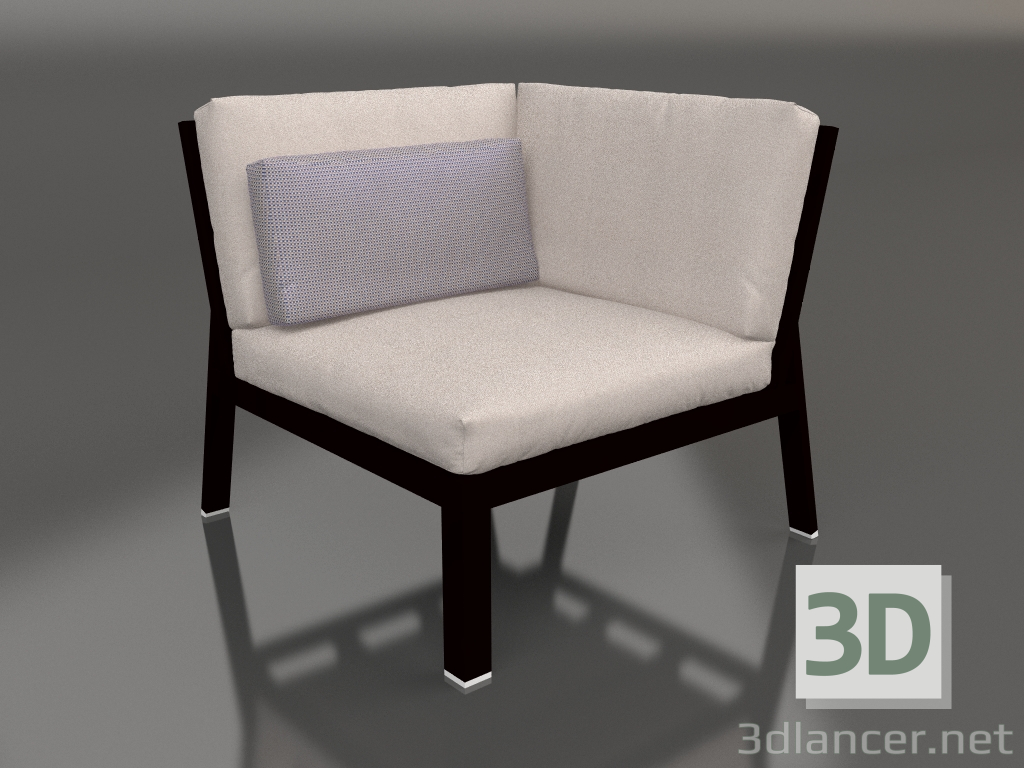 3d model Módulo sofá, sección 6 (Negro) - vista previa