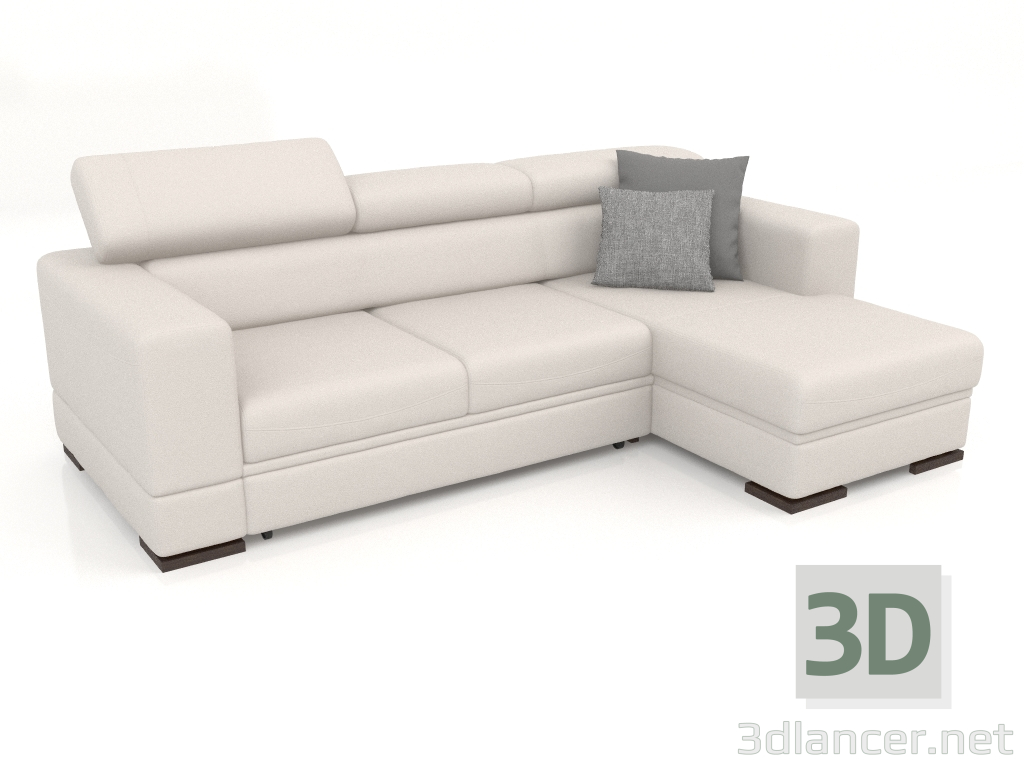 3D Modell Fabio Sofa mit Ottomane (Hercules 21) - Vorschau