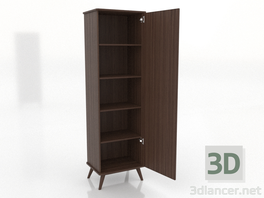 modèle 3D Armoire 3 600x450x2000 mm, option 2 (ouverte, noyer foncé) - preview modèle 3D Armoire 3 600x450x2000 mm, option 2 (ouverte, noyer foncé) - preview