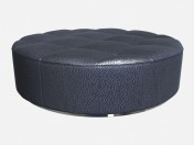 Round leather Ottoman Art Deco Space