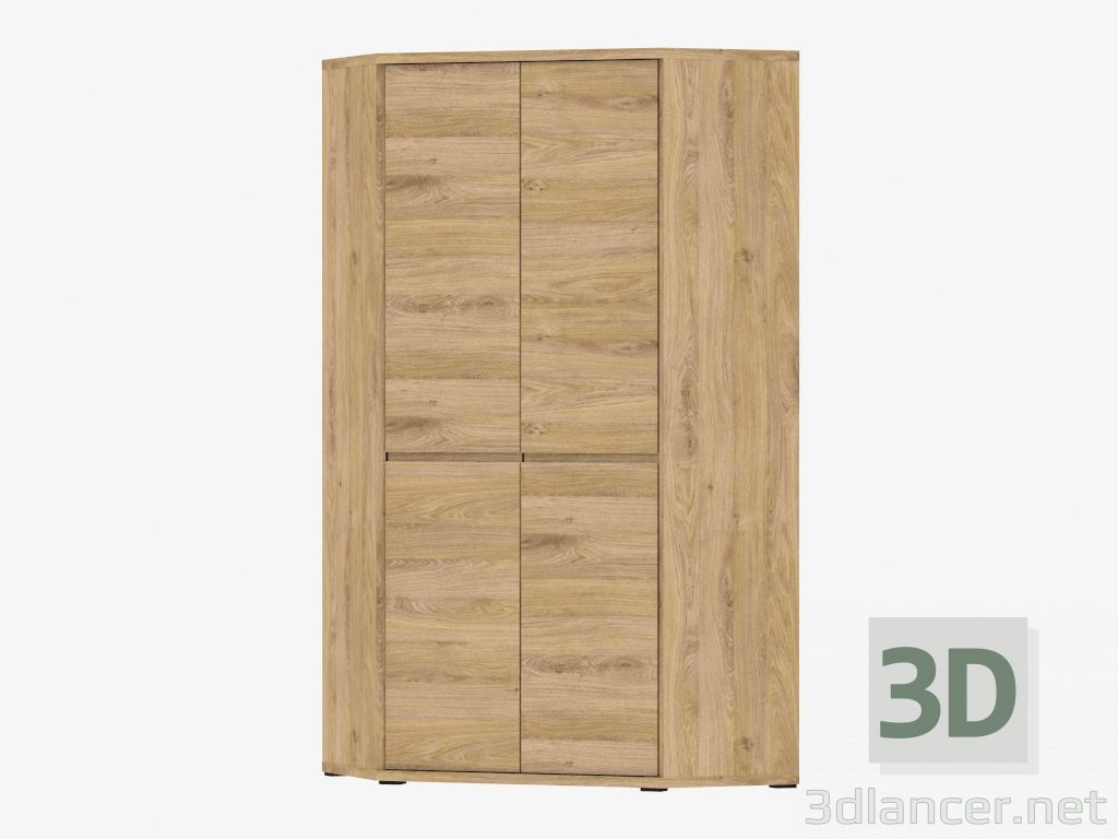 3D Modell Fall Kleiderschrank eckig 2D (TYP 21) - Vorschau