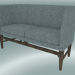 3D Modell Doppelsofa Mayor (AJ6, H 82 cm, 62 x 138 cm, geräucherte geölte Eiche, Hallingdal - 130) - Vorschau