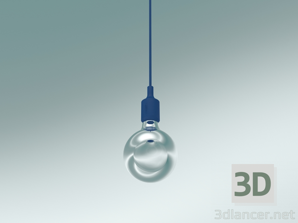 3d model Lámpara colgante E27 (Azul) - vista previa