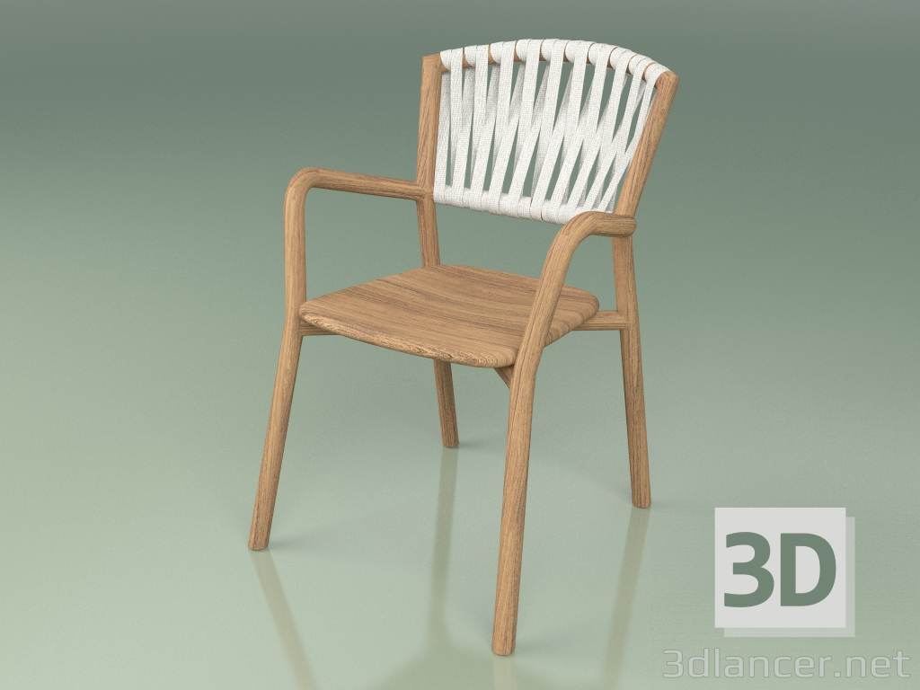 modello 3D Sedia 161 (Teak, Argilla Cintura) - anteprima