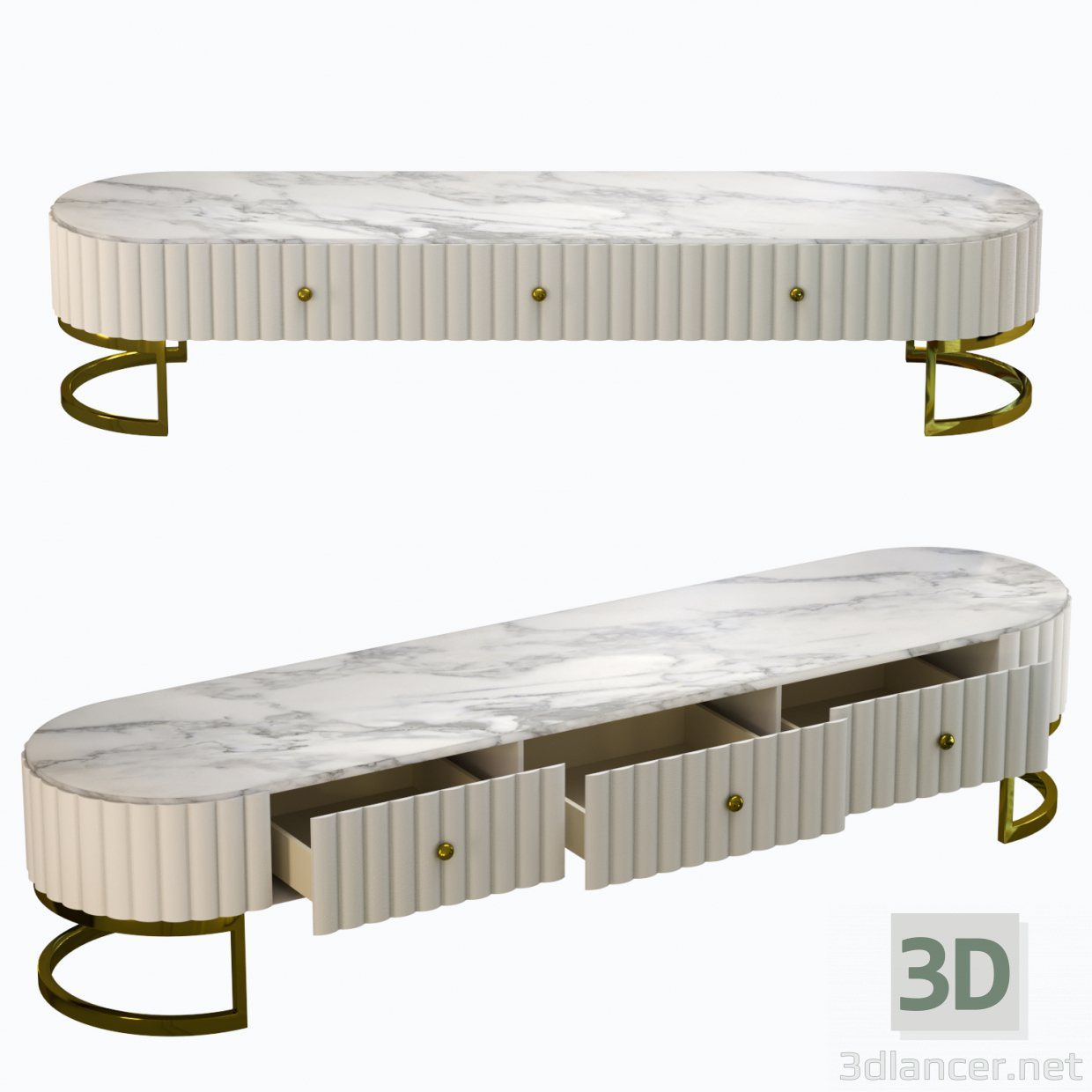 3d Designer TV Stand LaLume-AP002121 model buy - render