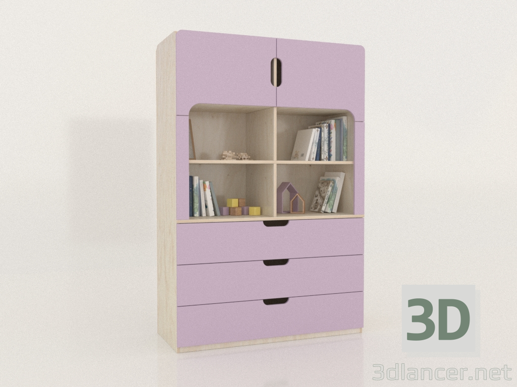 3D Modell Bücherregal-Truhe MODE K (DRDKAA) - Vorschau