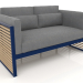 3d model 2-seater sofa with a high back (Night blue) - preview