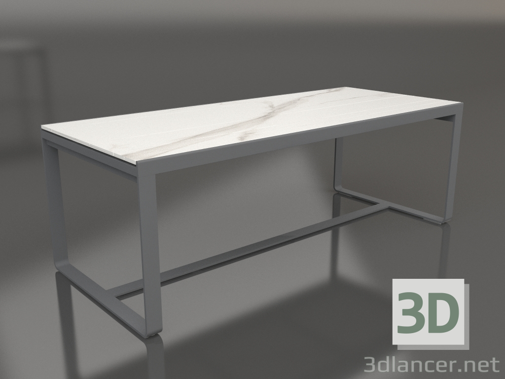 3d model Mesa de comedor 210 (DEKTON Aura, Antracita) - vista previa