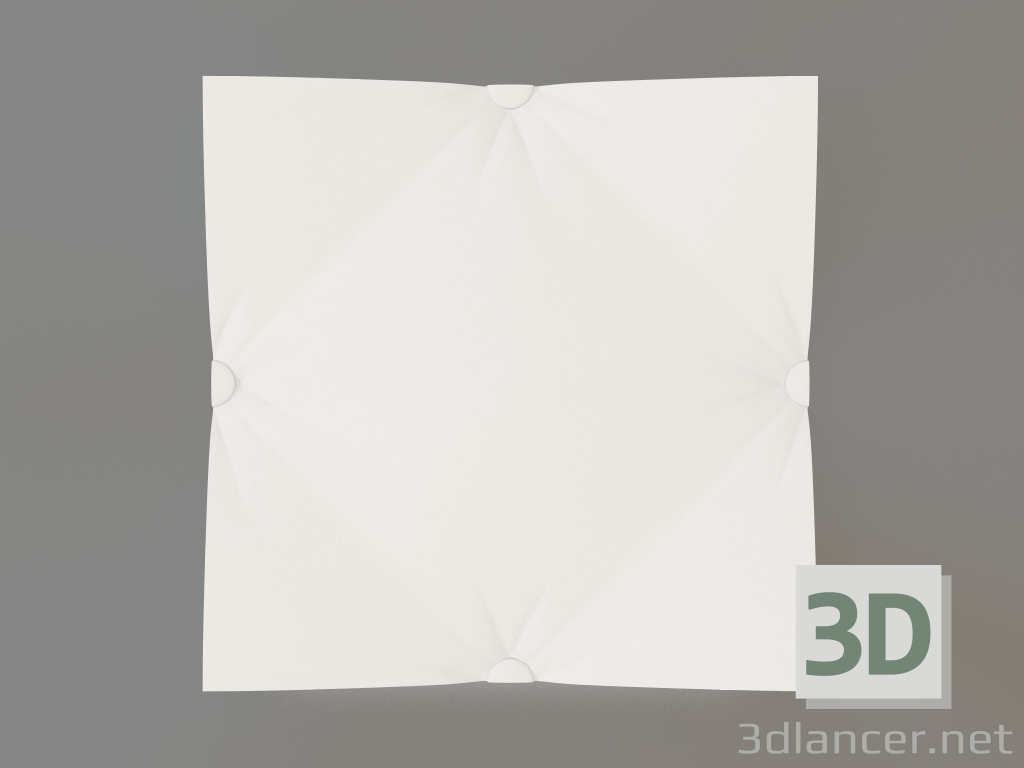 3D modeli Alçı 3D Panel Yastık - önizleme