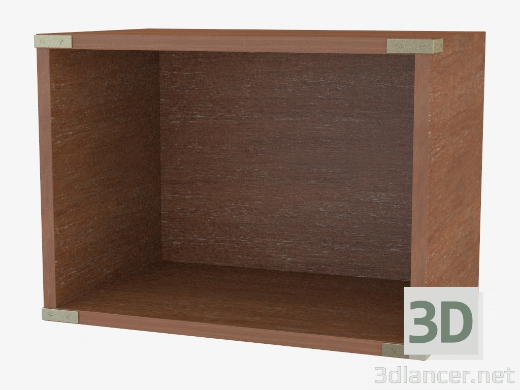 3d model Wall shelf open with corners - preview