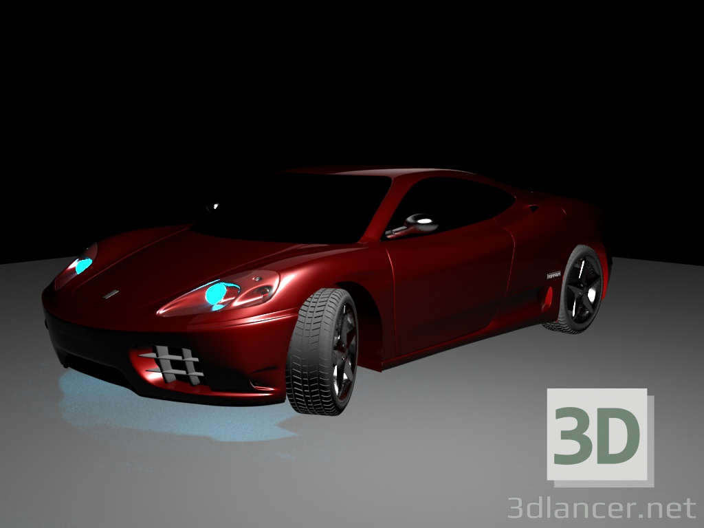 3D Modell Ferrari - Vorschau