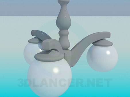 3d model Chandelier with round plafonds - preview