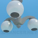 3d model Chandelier with round plafonds - preview