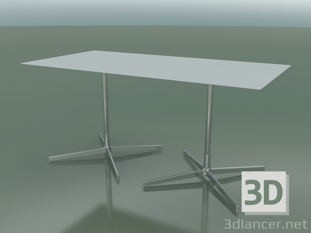 3d model Mesa rectangular con una base doble 5546 (H 72.5 - 79x159 cm, blanco, LU1) - vista previa