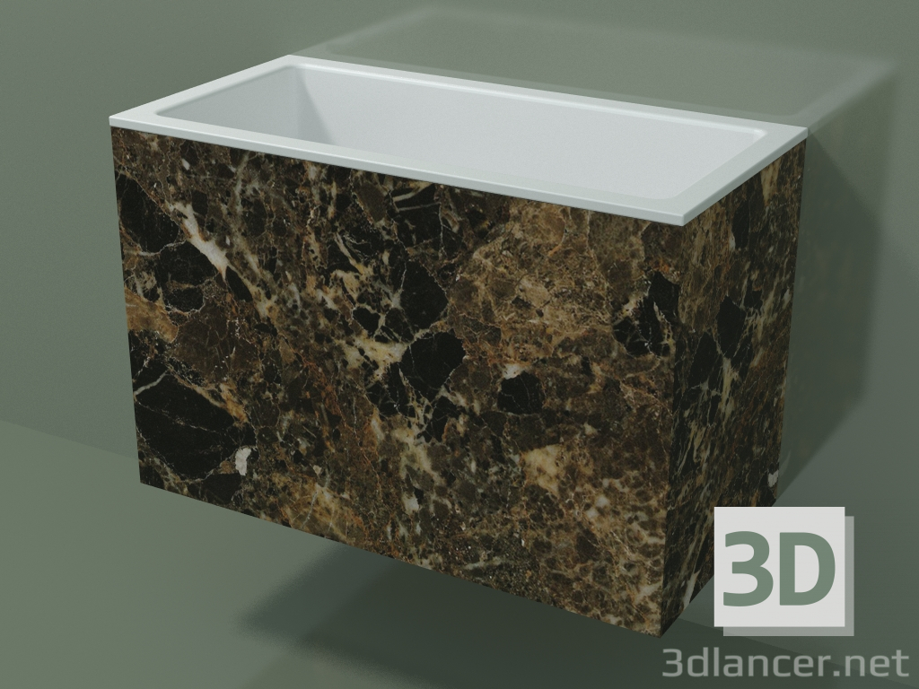 3D Modell Wandwaschbecken (02R143101, Emperador M06, L 72, P 36, H 48 cm) - Vorschau