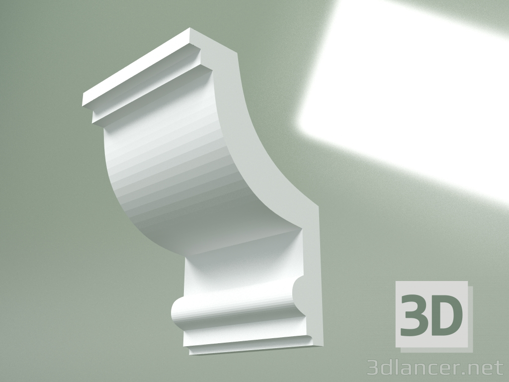 modèle 3D Corniche en plâtre (socle de plafond) KT415 - preview