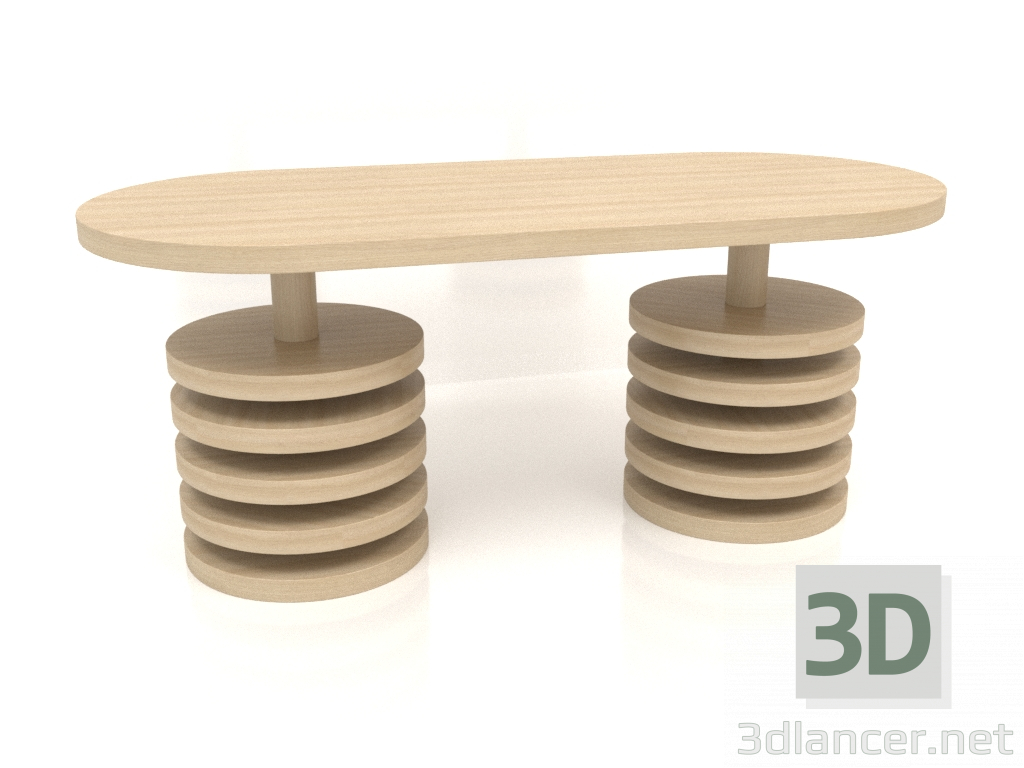 3D Modell Arbeitstisch RT 03 (1800x800x750, Holz weiß) - Vorschau