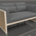 3D Modell 2-Sitzer-Sofa mit hoher Rückenlehne (Sand) - Vorschau