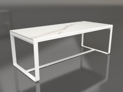 Table à manger 210 (DEKTON Aura, Blanc)