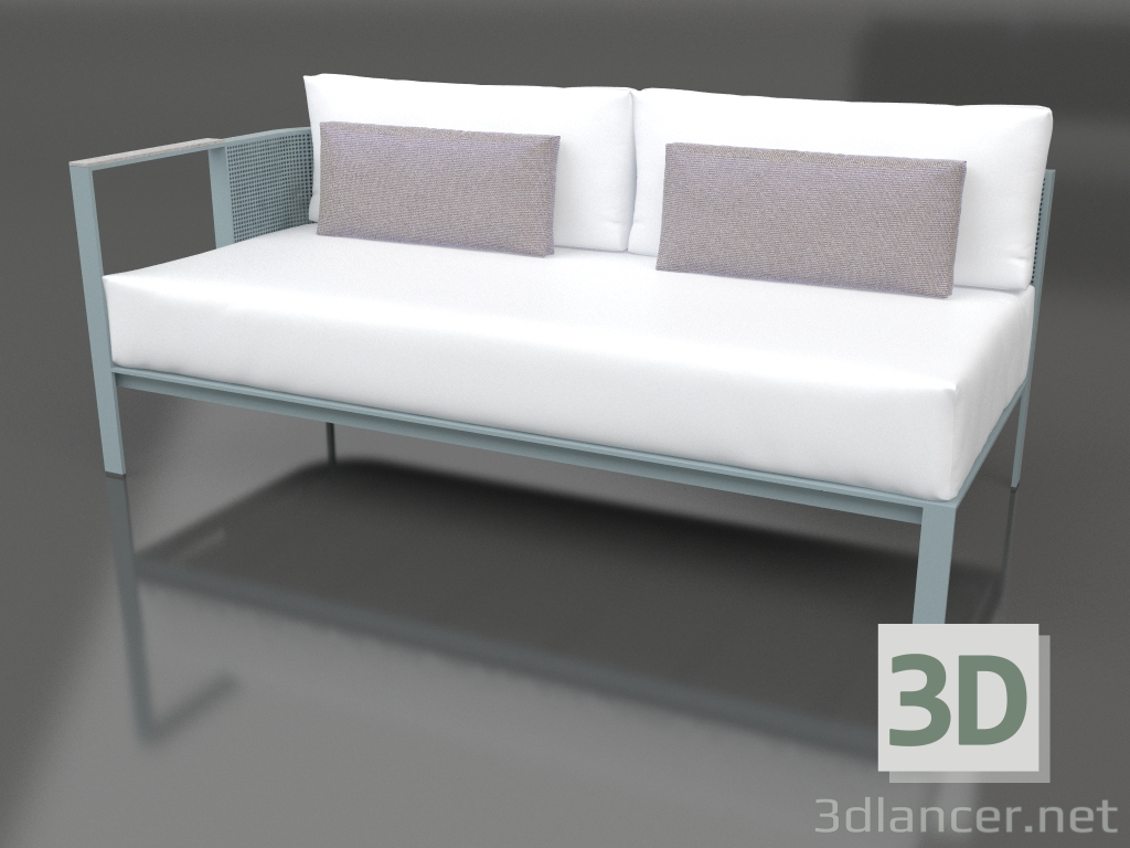 modello 3D Modulo divano, sezione 1 sinistra (Grigio blu) - anteprima