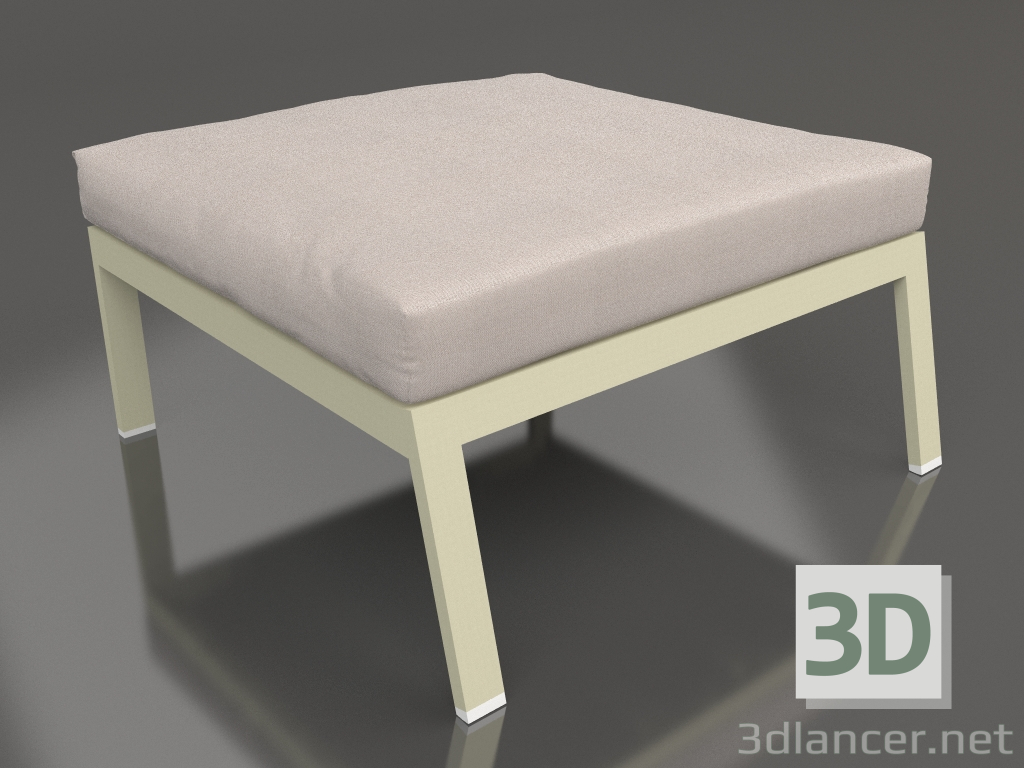 3D modeli Kanepe modülü puf (Altın) - önizleme