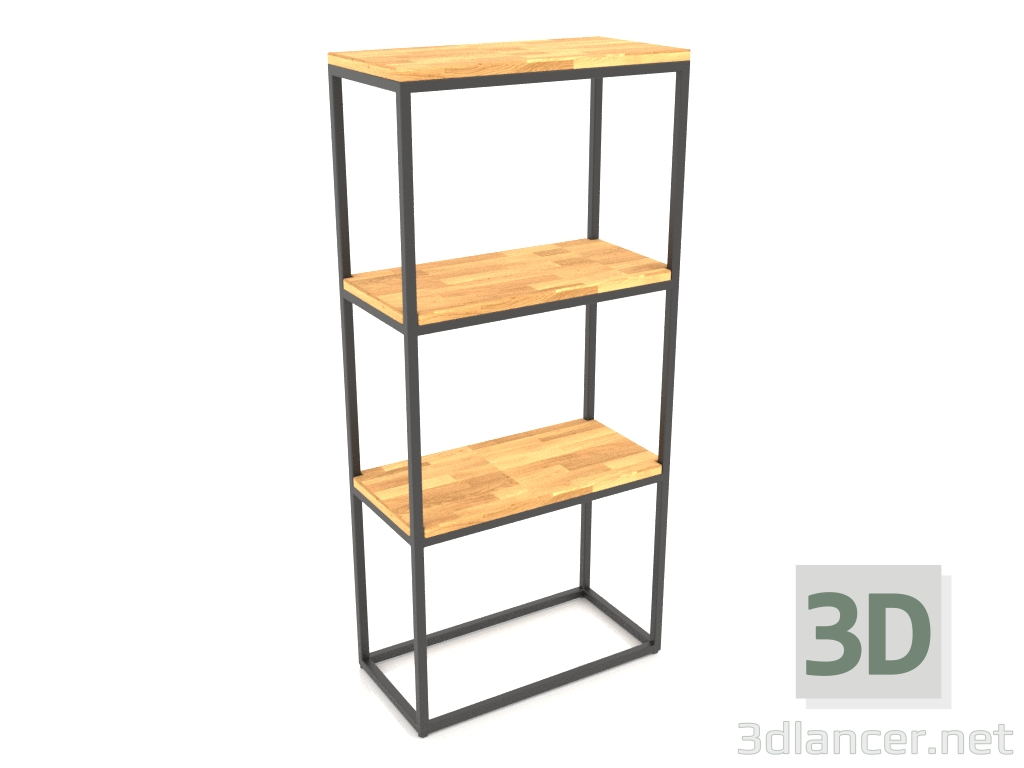 3d model Perchero rectangular (SUELO DE MADERA, 60x30x128) - vista previa