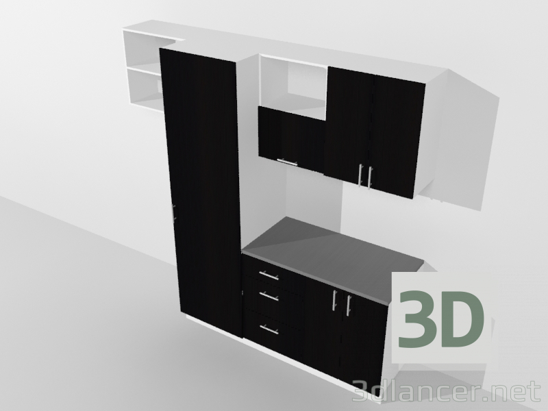 3d model Ambiente de cocina - conjunto PREVIEWNUM#