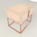 3d bedside table epoq de roche bobois by hudviak model buy - render