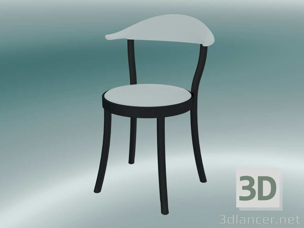 modèle 3D Chaise MONZA chaise de bistrot (1212-20, hêtre noir, blanc) - preview