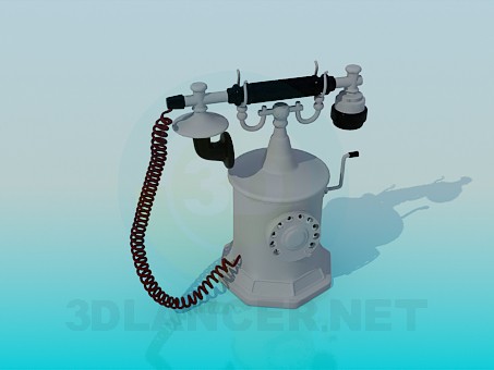 3d model Antique telephone - preview