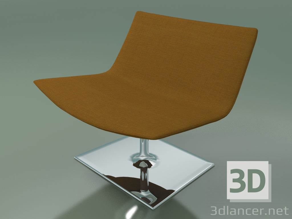 3d model Sillón 2024 (con base rectangular, giratoria, CRO) - vista previa