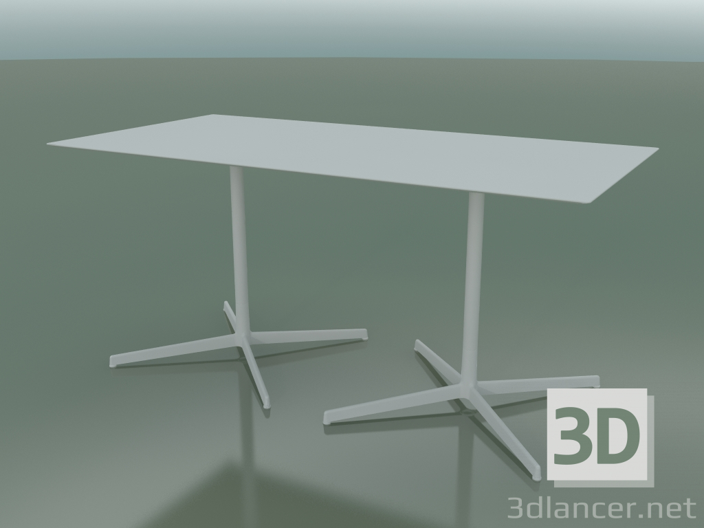 3d model Mesa rectangular con una base doble 5546 (H 72.5 - 79x159 cm, blanco, V12) - vista previa