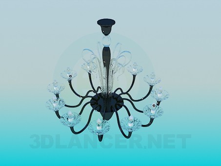 Modelo 3d Candelabro com luzes como velas - preview